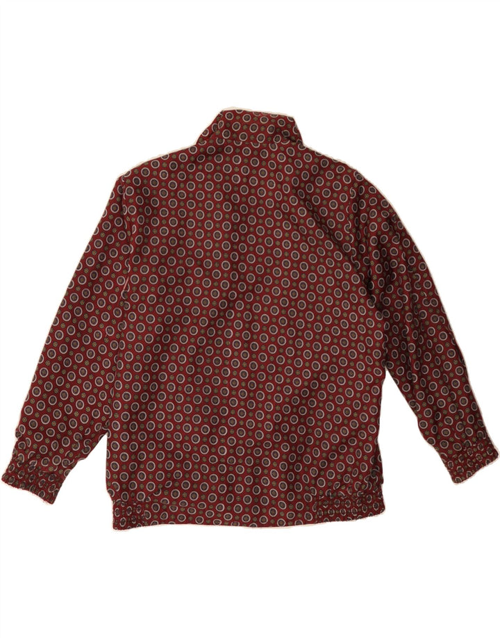 VINTAGE Womens Reversible Bomber Jacket UK 14 Medium Burgundy Vintage Vintage and Second-Hand Vintage from Messina Hembry 