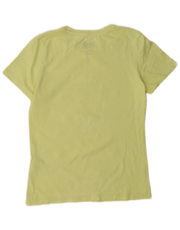 Superdry Damen Grafik-T-Shirt-Oberteil UK 8 Small Grün Baumwolle