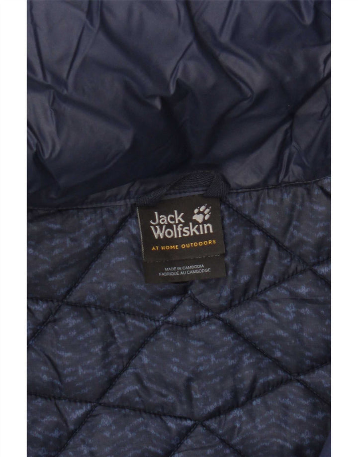 Jack Wolfskin Damen Wattierte Jacke UK 8/10 Small Marineblaues Nylon