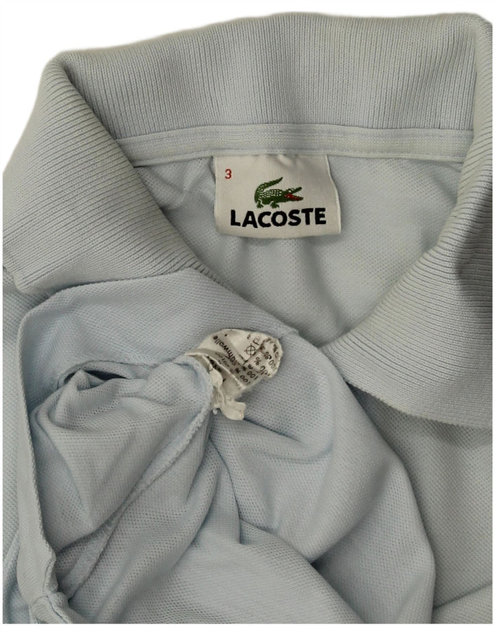 LACOSTE Herren-Poloshirt, Größe 3, klein, blaue Baumwolle