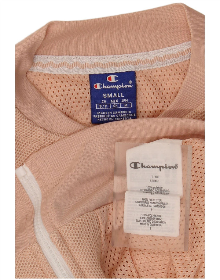 CHAMPION Womens Crop Oversized Trainingsanzug Top Jacke UK 10 Small Pink