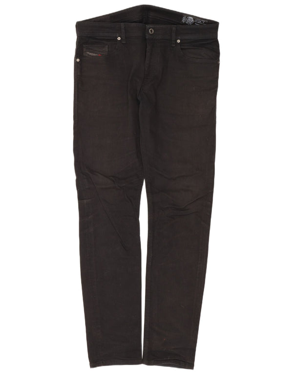 Diesel Mens Thommer Slim Skinny Jeans W34 L34 Black Cotton