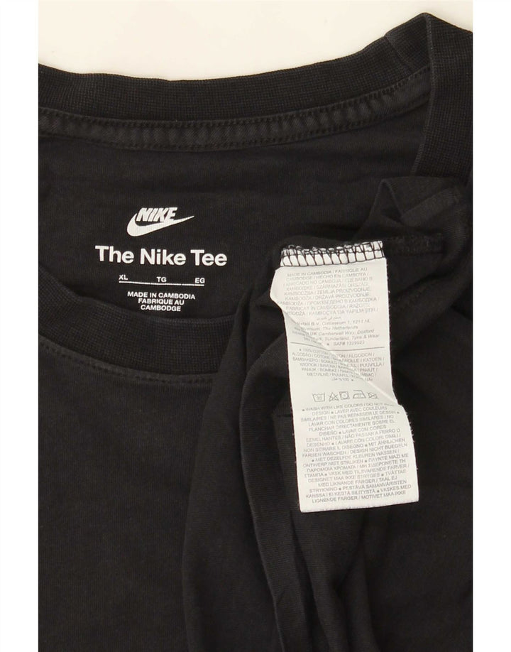 Nike Herren T-Shirt Top XL Schwarz Baumwolle
