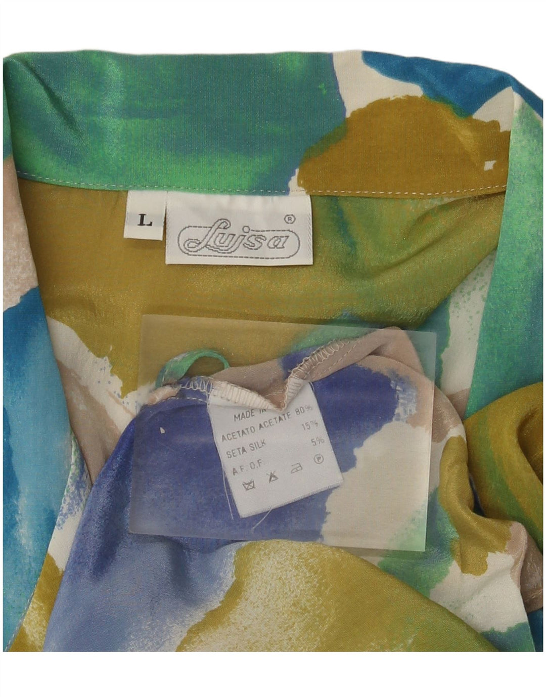Vintage Damen Cardigan Top UK 16 Large Mehrfarbiger Farbblock