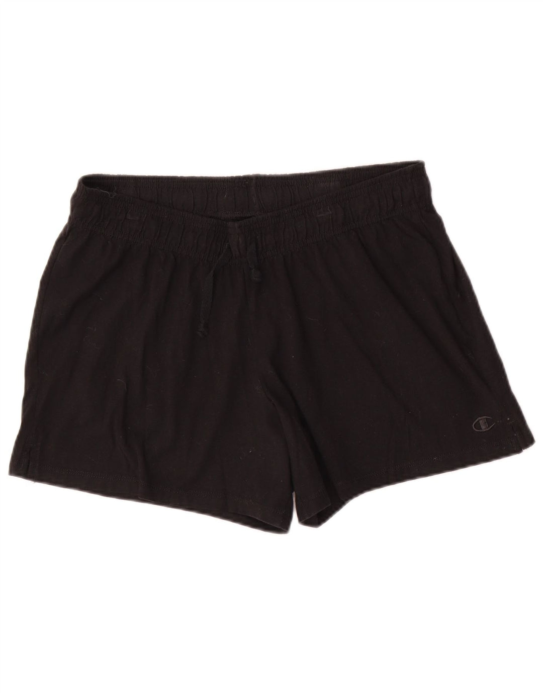 CHAMPION Damen Sportshorts UK 16 Large Schwarze Baumwolle
