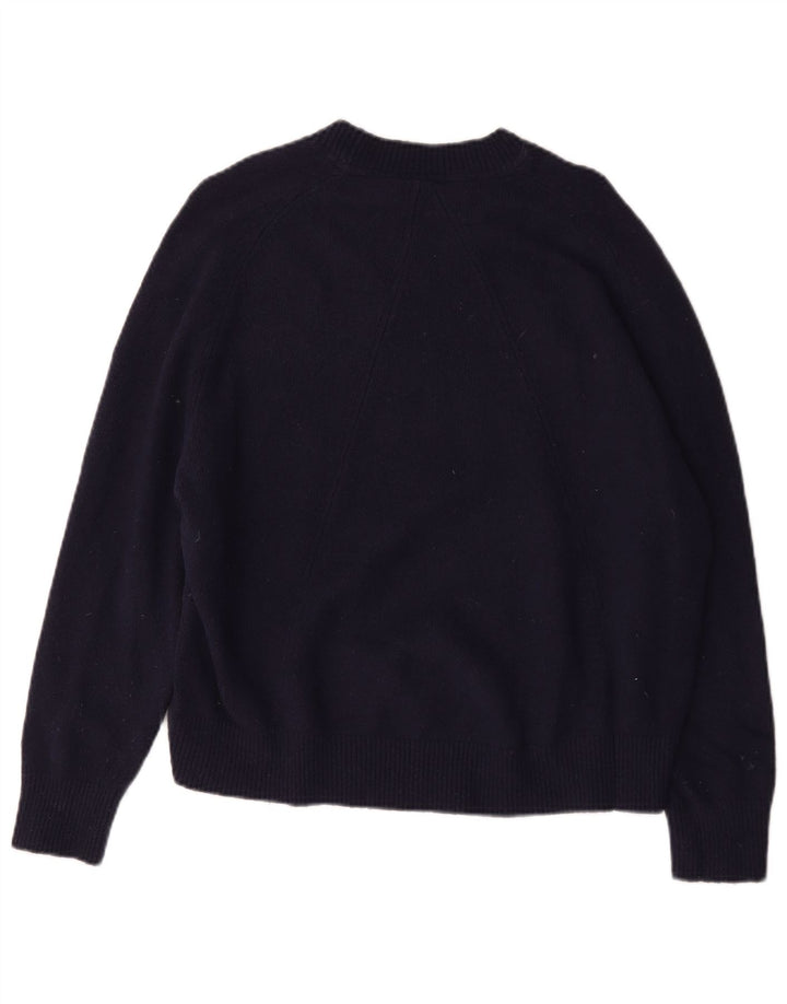 John Lewis Damen-Pullover, übergroß, Rundhalsausschnitt, Gr. 14, mittleres Marineblau