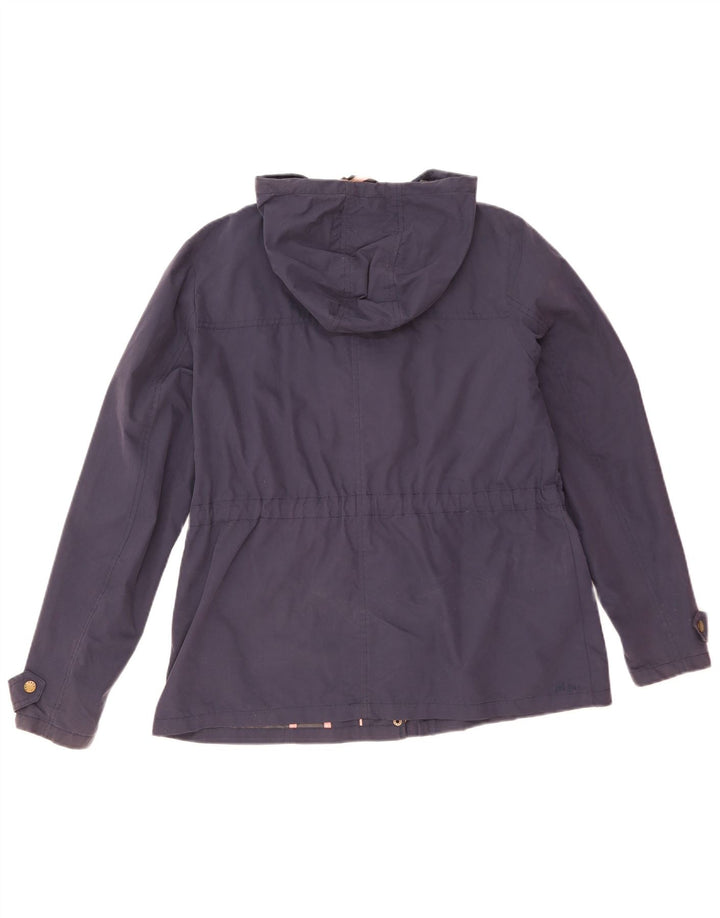 Fat Face Duffle-Jacke mit Kapuze für Damen, UK 16, Größe L, Marineblau, Baumwolle