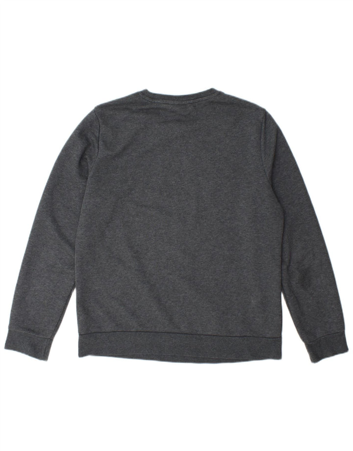 Adidas Damen Graphic Sweatshirt Pullover UK 12/14 Mittelgraue Baumwolle