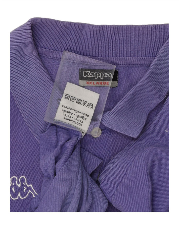 KAPPA Mens Polo Shirt 2XL Purple Cotton Vintage Kappa and Second-Hand Kappa from Messina Hembry 