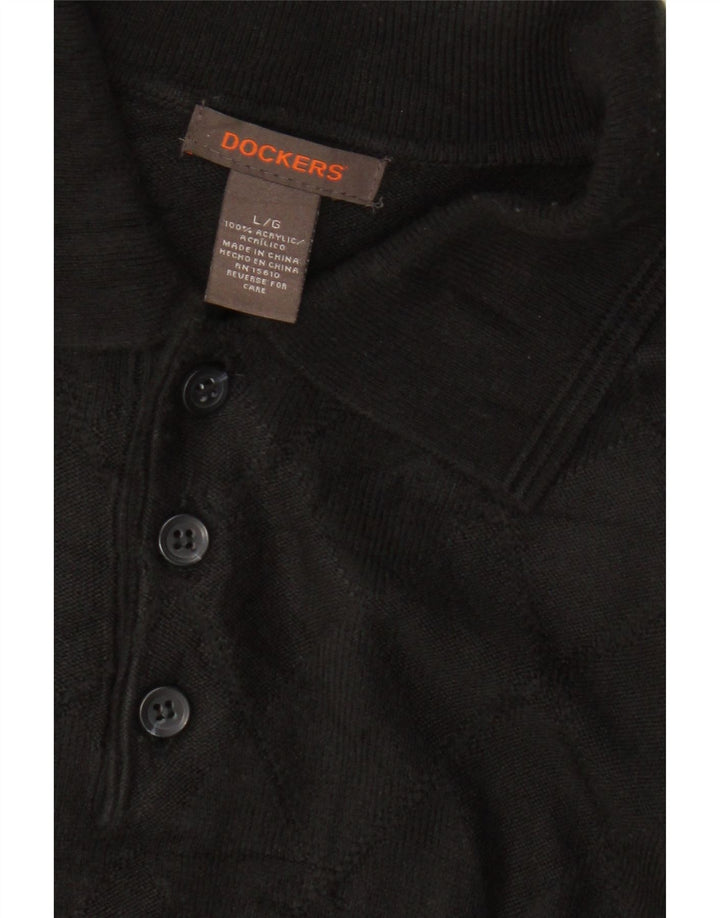 Dockers Herren-Pullover mit Rollkragen, groß, aus schwarzem Acryl