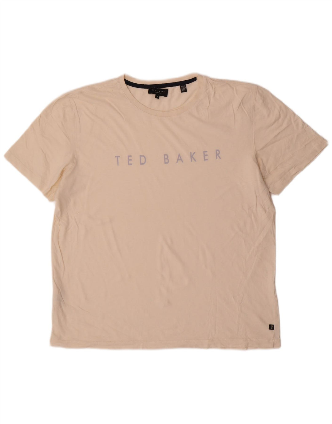 Ted Baker Herren-T-Shirt mit Grafik, Größe 4, groß, Weiß