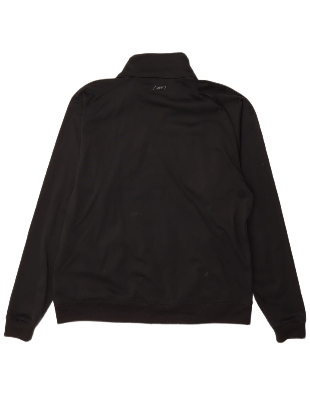 REEBOK Herren-Trainingsanzug-Oberteil, Jacke, groß, schwarzes Farbblock-Polyester