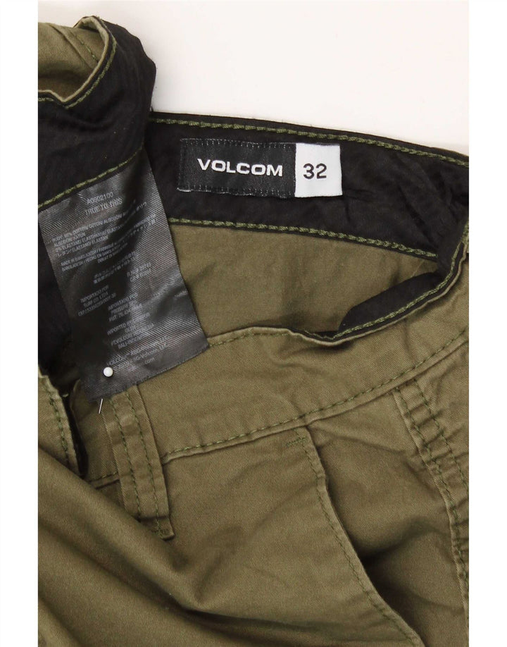 Volcom Herren Chinoshorts W32 Medium Khaki Baumwolle
