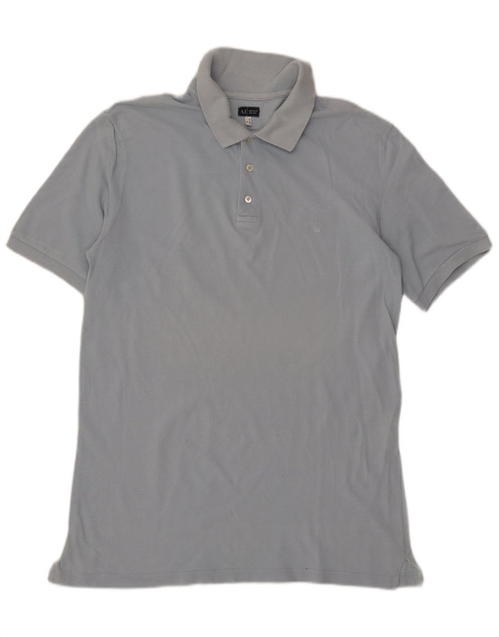 Armani Herren-Poloshirt, große blaue Baumwolle