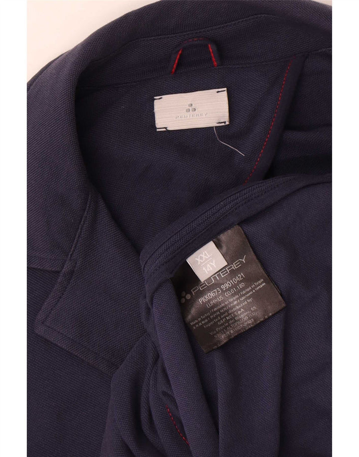 PEUTEREY Jungen-Blazer mit 2 Knöpfen, 13–14 Jahre, 2XL, Marineblau, Baumwolle