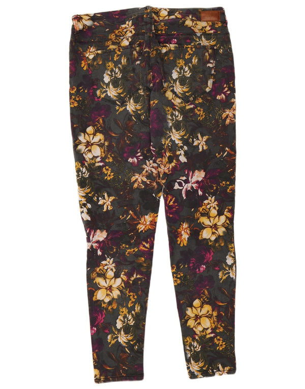 Zara Damen Skinny Jeans EU 44 XL W34 L27 Mehrfarbig geblümt