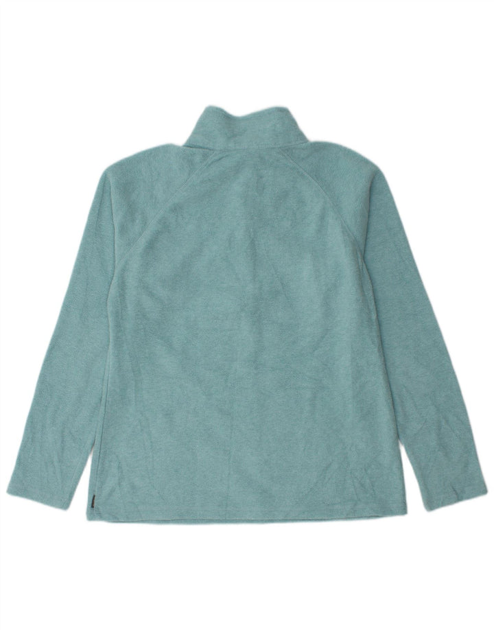 Eddie Bauer Damen-Fleecepullover mit Reißverschluss, UK 14, Mittelblau, Polyester