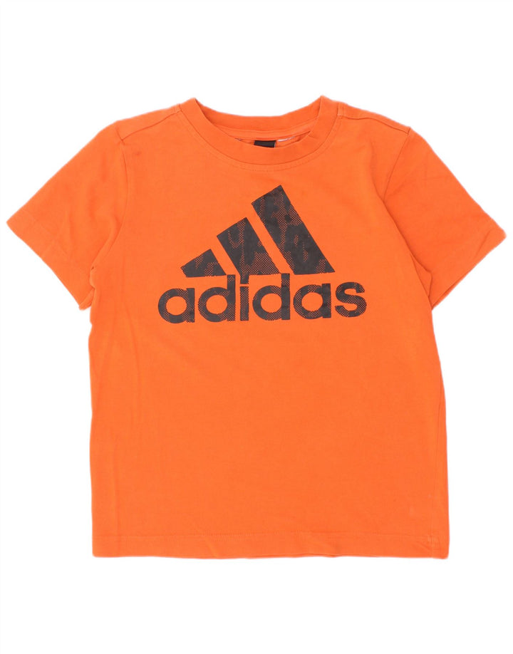 Adidas Jungen Grafik T-Shirt Top 5-6 Jahre Orange