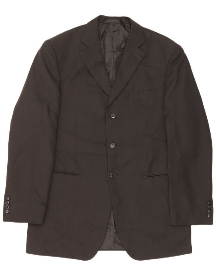 Marks & Spencer Herren-Blazer, lang, mit 3 Knöpfen, Gr. 40, mittelschwarz