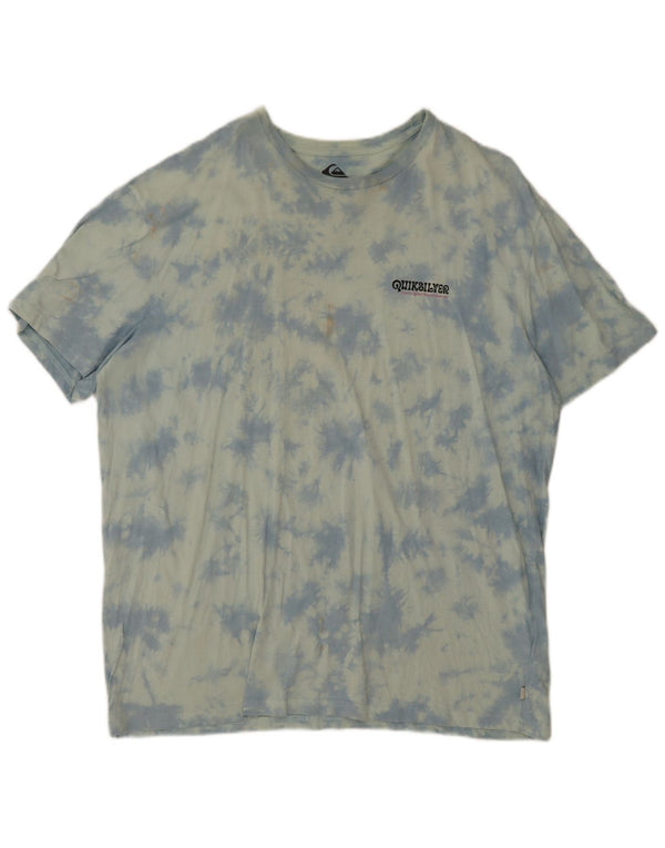 Quiksilver Herren-T-Shirt mit normaler Passform, Grafik, 2XL, blaue Batik-Baumwolle
