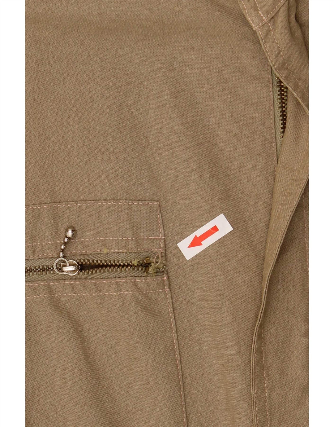 Vintage Herren Utility Jacke EU 48 Medium Khaki Baumwolle