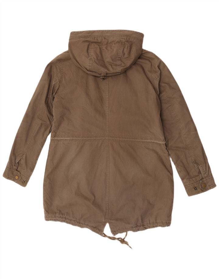 Jack Wills Damen-Sherpa-Parka mit Kapuze, Gr. 12, mittleres Khaki