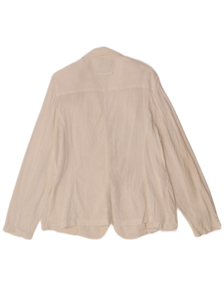 Marks & Spencer Damen 1-Knopf-Blazerjacke UK 18 XL Weiß