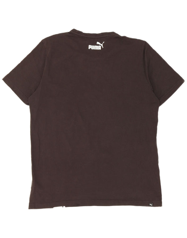 Puma Herren T-Shirt Top Large Schwarz Colourblock Baumwolle