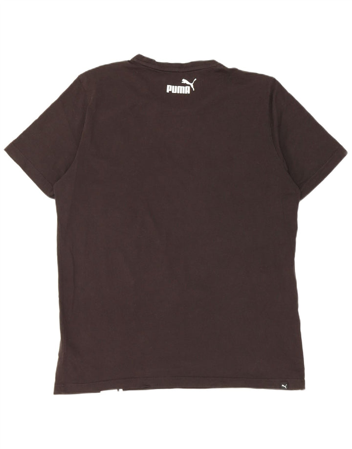 Puma Herren T-Shirt Top Large Schwarz Colourblock Baumwolle