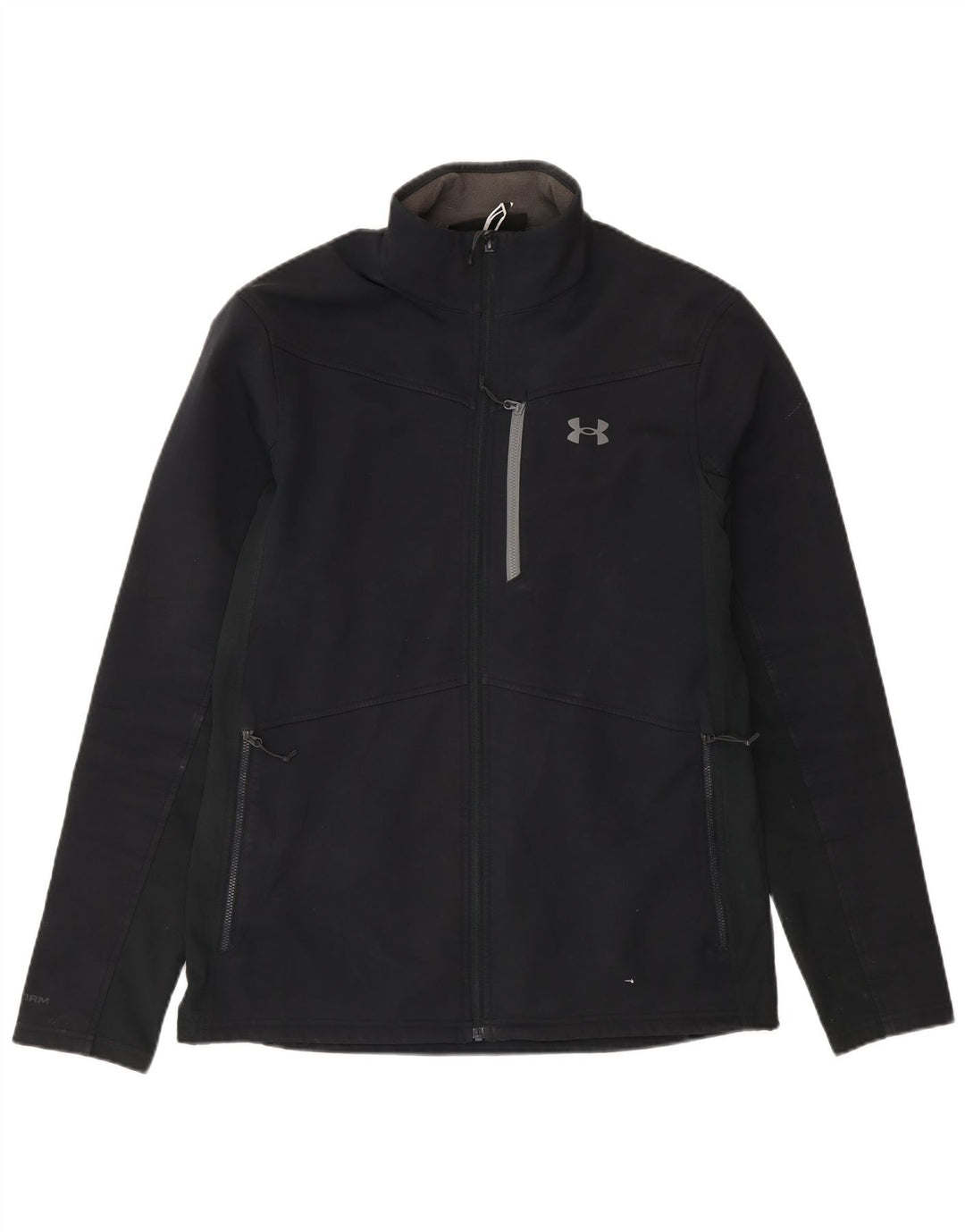 Under Armour Herren Cold Gear Trainingsanzug Top Jacke Mittelschwarzes Polyester