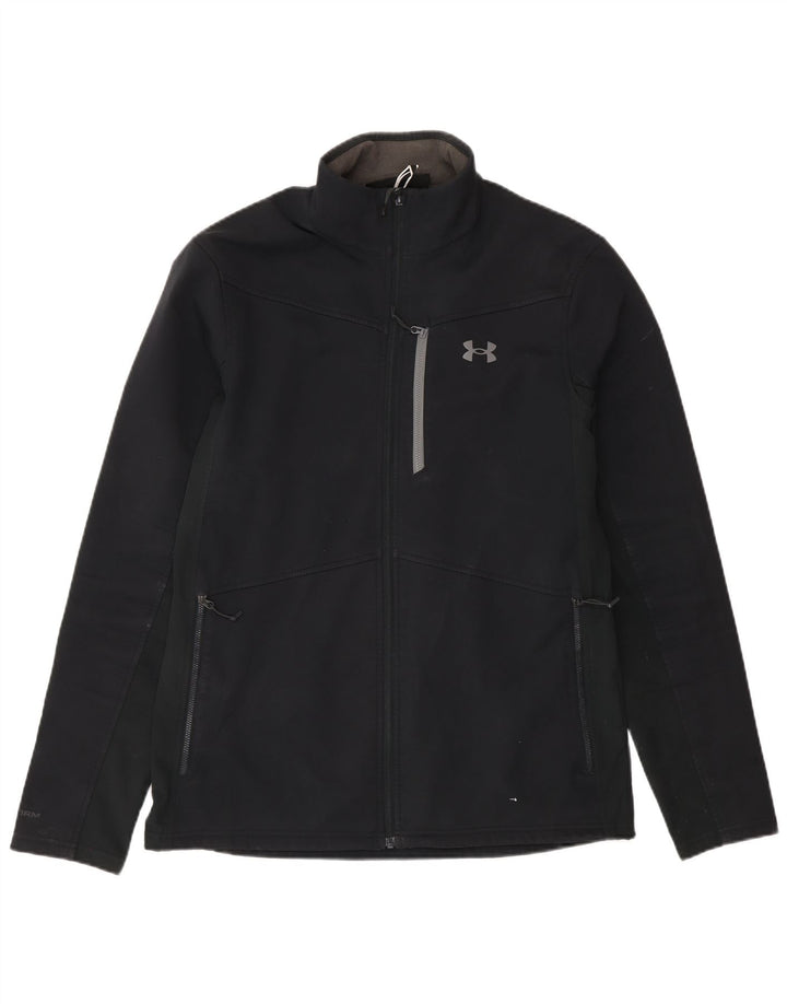 Under Armour Herren Cold Gear Trainingsanzug Top Jacke Mittelschwarzes Polyester