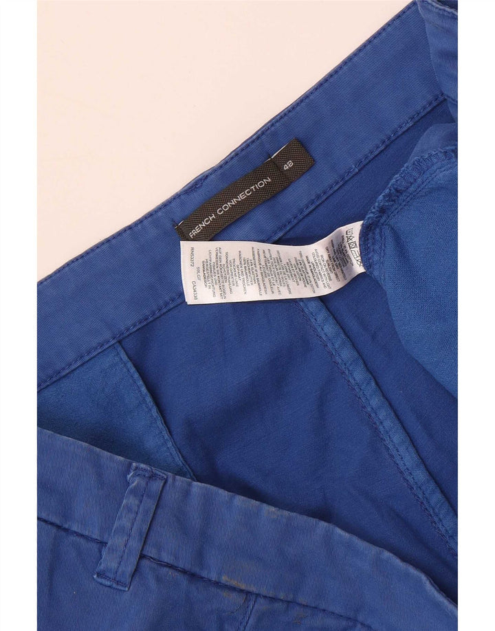 French Connection Herren Chino-Shorts W48 4XL Blaue Baumwolle