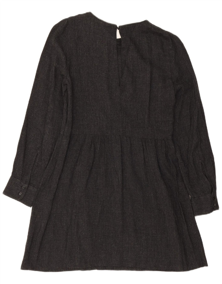 Langärmliges A-Linien-Kleid von Zara für Damen, Gr. 10, Größe S, Grau