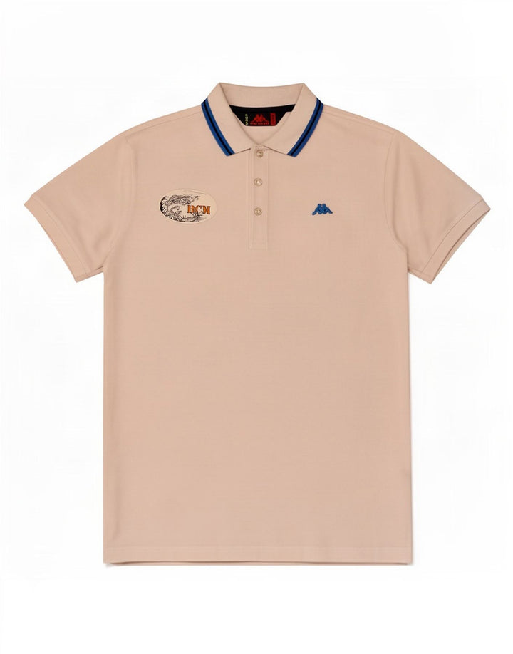 Kappa Herren-Poloshirt mit Grafik, XL, weiße Baumwolle
