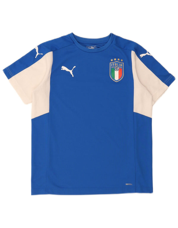 Puma Italia Grafik-T-Shirt für Jungen, 15–16 Jahre, 2XL, Blau, Farbblock
