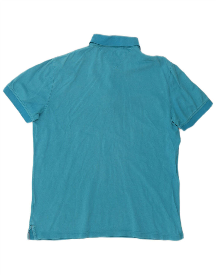 TOMMY HILFIGER Herren Custom Fit Poloshirt Mittelblau