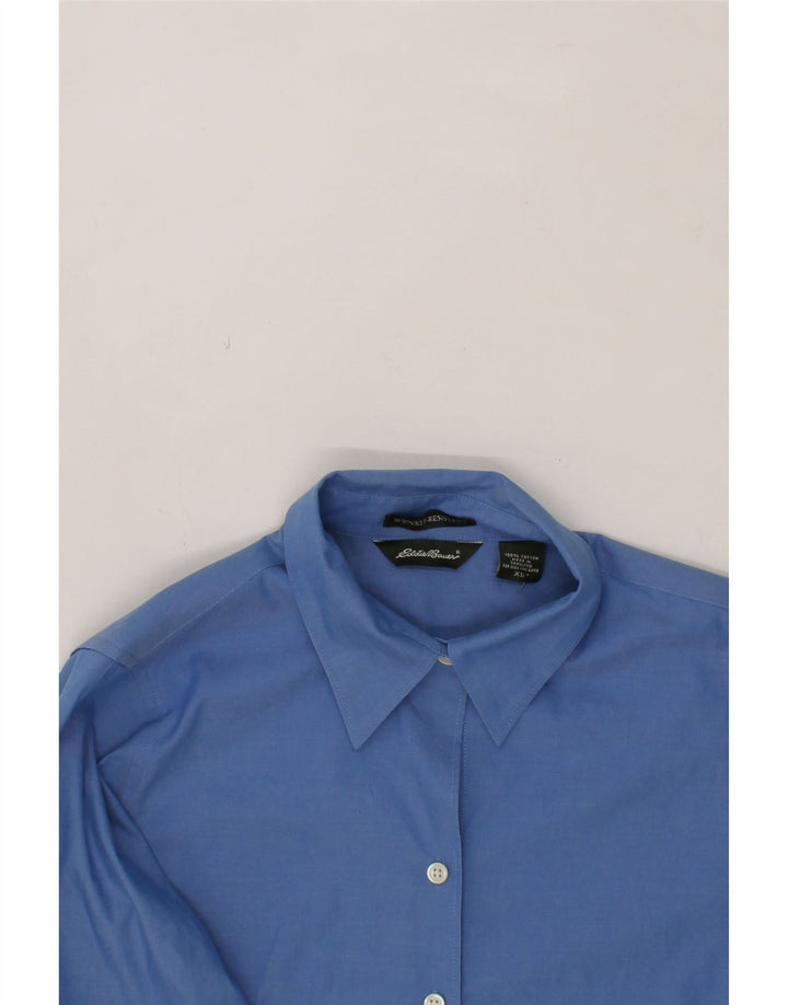 EDDIE BAUER Womens Shirt UK 6 XS Blue Cotton Vintage Eddie Bauer and Second-Hand Eddie Bauer from Messina Hembry 