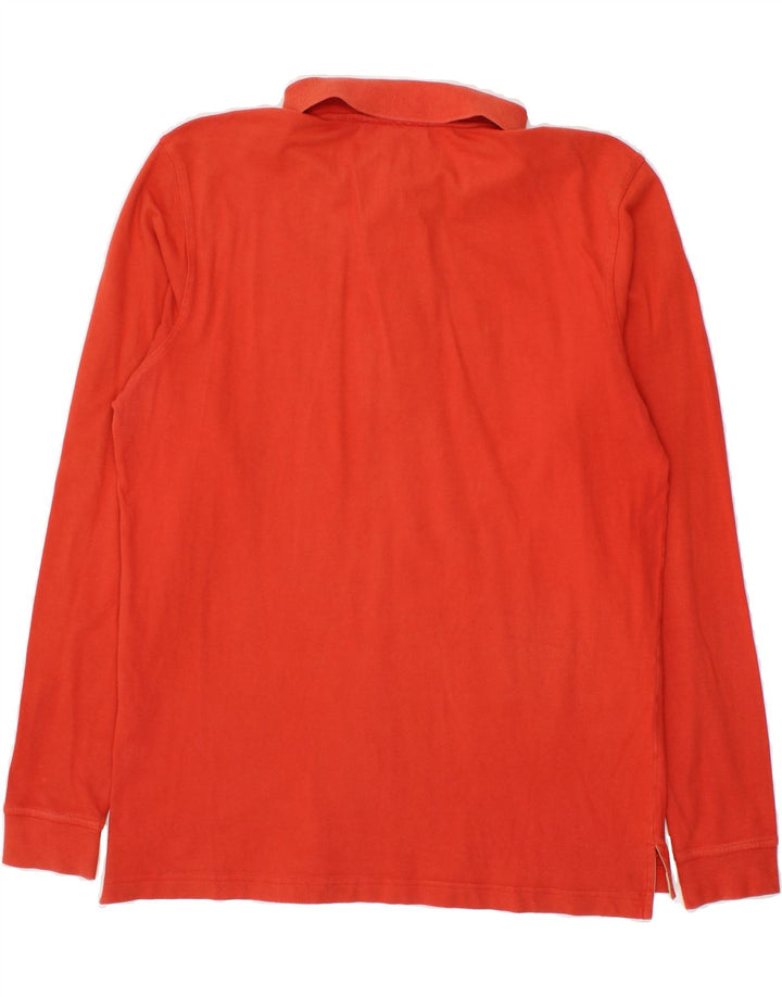 CHERVO Mens Long Sleeve Polo Shirt IT 50 Medium Red Cotton Vintage Chervo and Second-Hand Chervo from Messina Hembry 