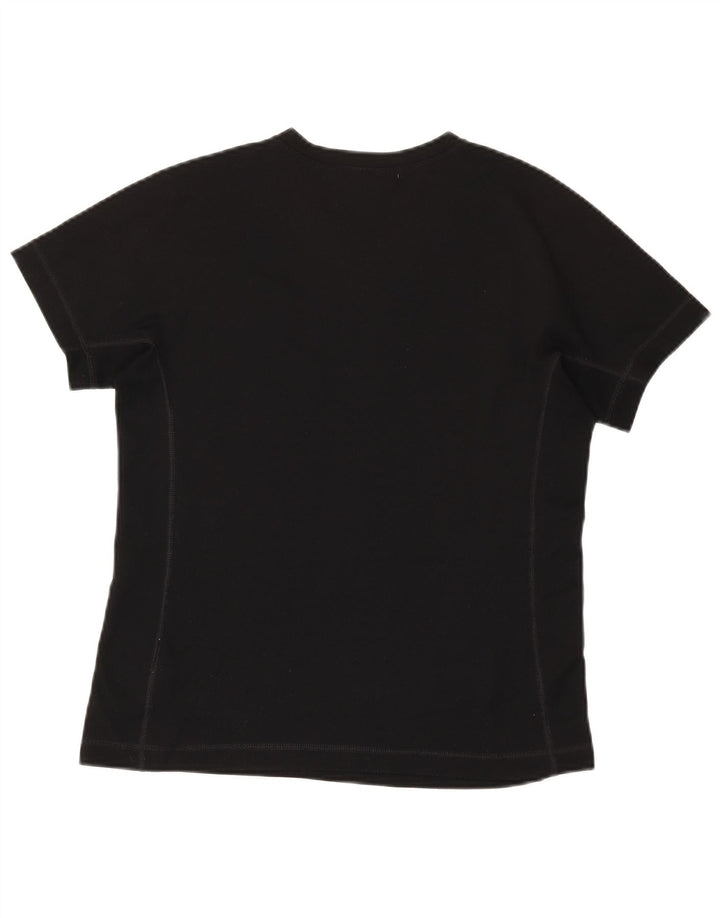 Fjall Raven Damen T-Shirt Top UK 12 Medium Schwarz Polyester