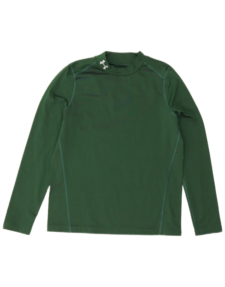 Under Armour Jungen Cold Gear Top Langarm 13–14 Jahre XL Grün Polyester