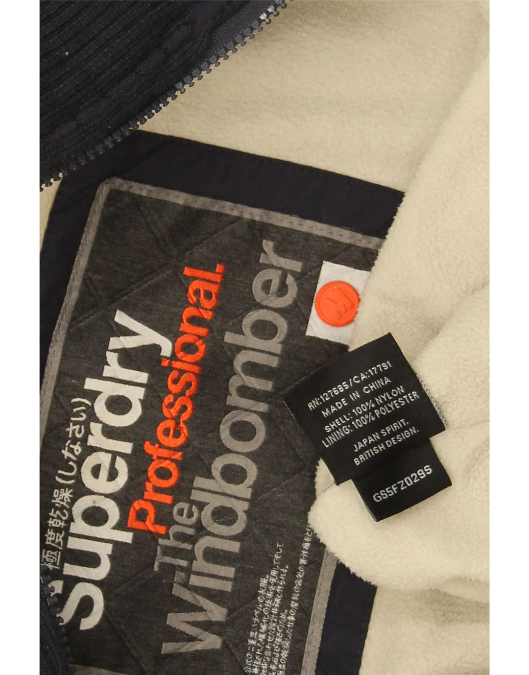 Superdry Damen Bomber Windjacke UK 14 Medium Marineblau