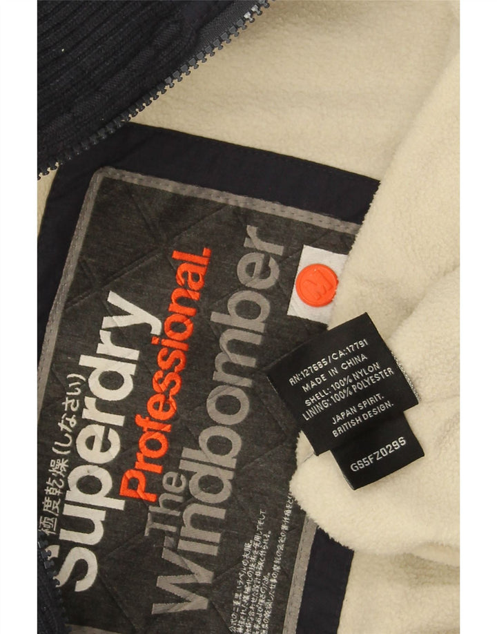 Superdry Damen Bomber Windjacke UK 14 Medium Marineblau