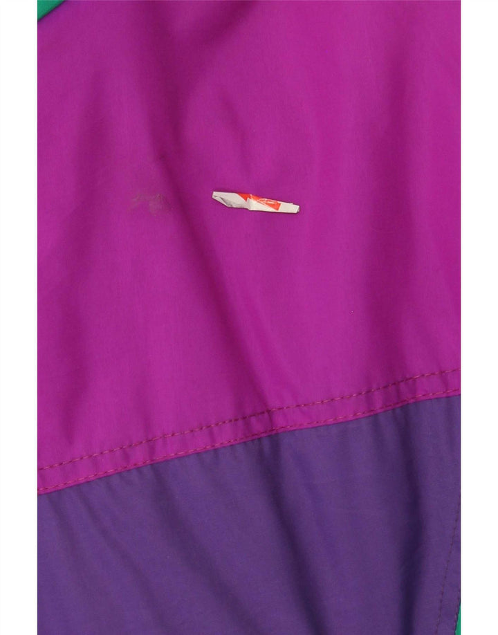 Vintage Damen Skioverall IT 48 XL Mehrfarbiges Colourblock-Polyamid