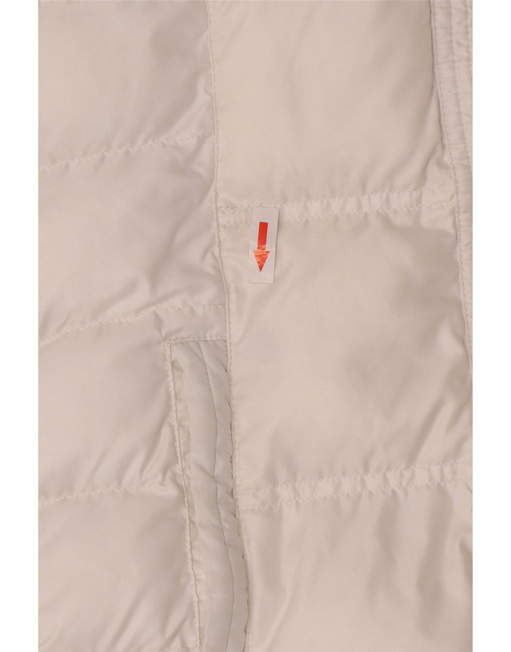 Adidas Damen Kapuzen-Übergröße, gepolsterter Mantel, UK 6, XS, Weiß, Polyester