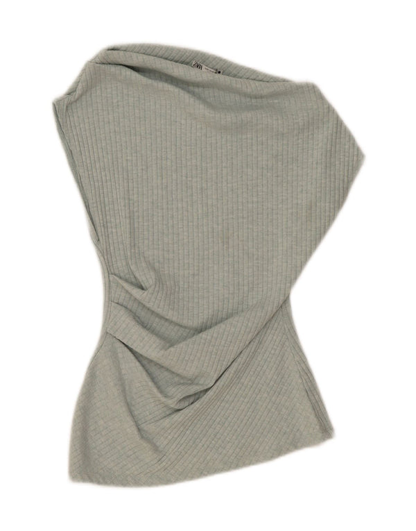 Ärmelloses Blusenoberteil für Damen von Zara, Größe 40, mittelgrün