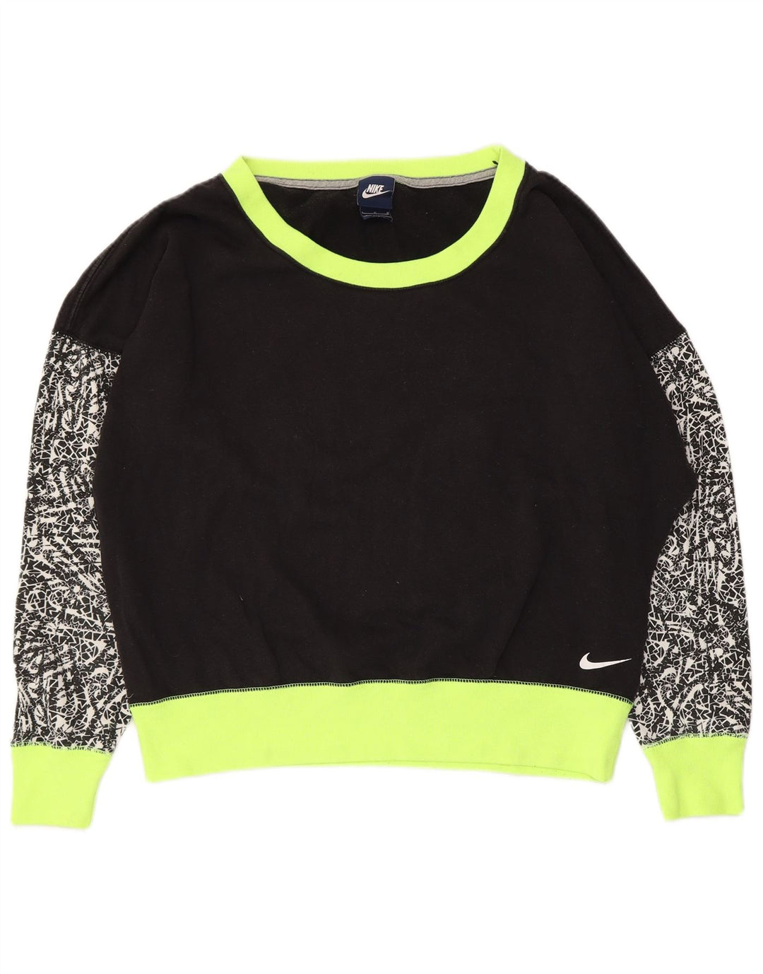 Nike Damen-Sweatshirt in Übergröße, Gr. 16, groß, Schwarz, Farbblock