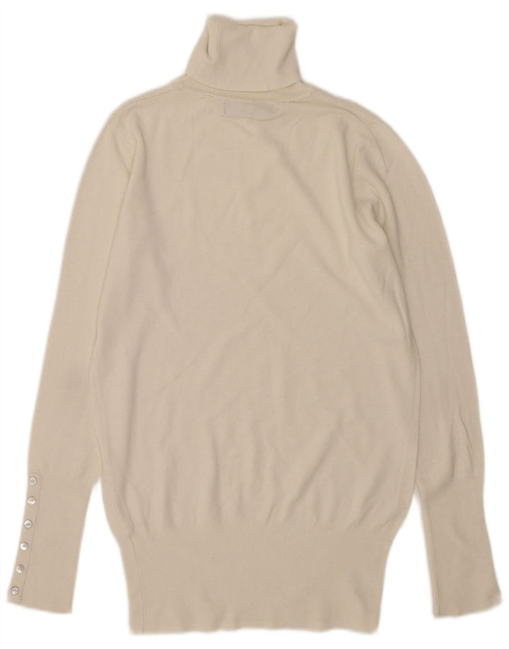 Rollkragenpullover für Damen von Zara, Gr. 12, Mittelweiß, Viskose