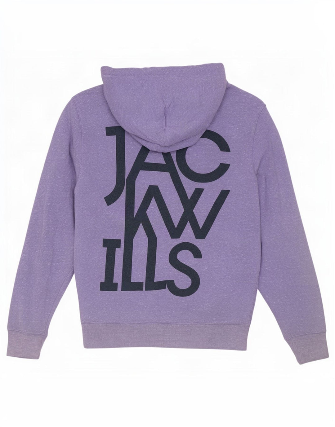 Jack Wills Herren-Kapuzenpullover mit grafischem Reißverschluss, mittellila meliert, Polyester