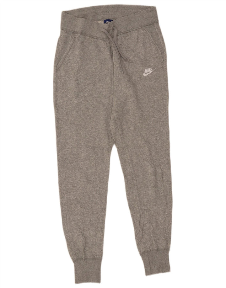 NIKE Damen-Trainingshose, Jogginghose, UK 10, Größe S, Grau, Baumwolle