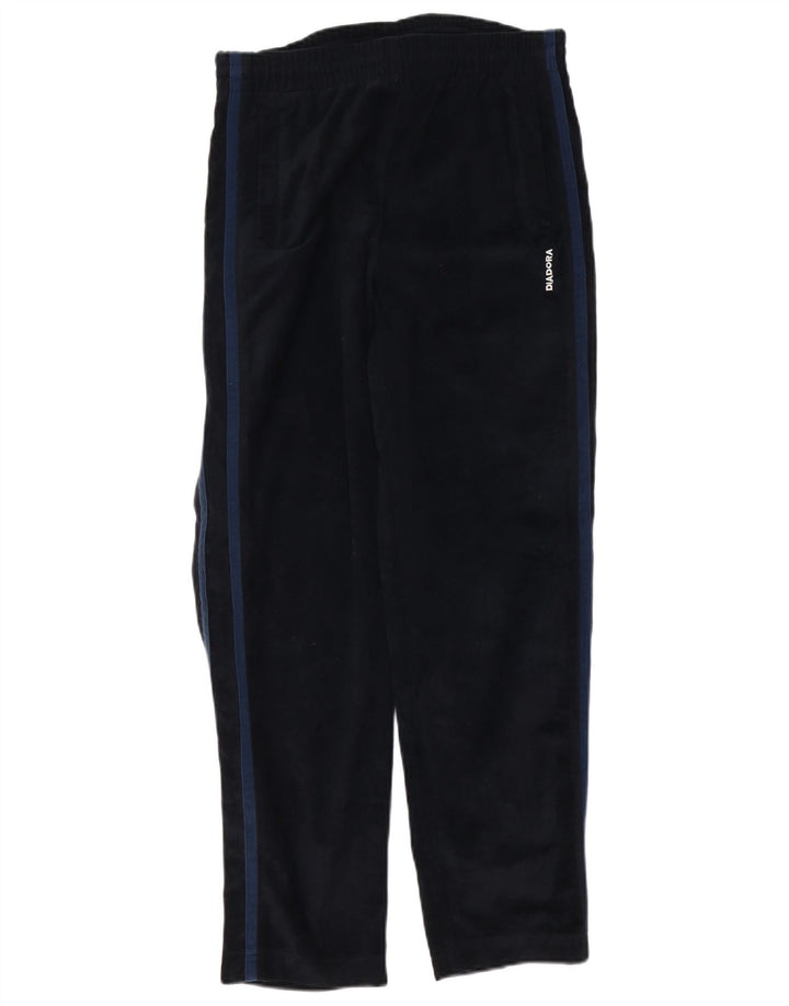 Diadora Herren-Trainingshose, groß, aus schwarzem Polyester